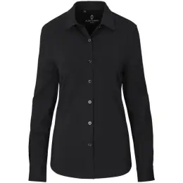 Ladies Long Sleeve Alex Varga Cronus Knitted Shirt Black Front